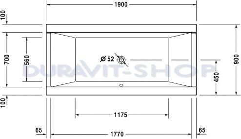 Акриловая ванна Duravit Starck 190x90 700206 - duravit shop