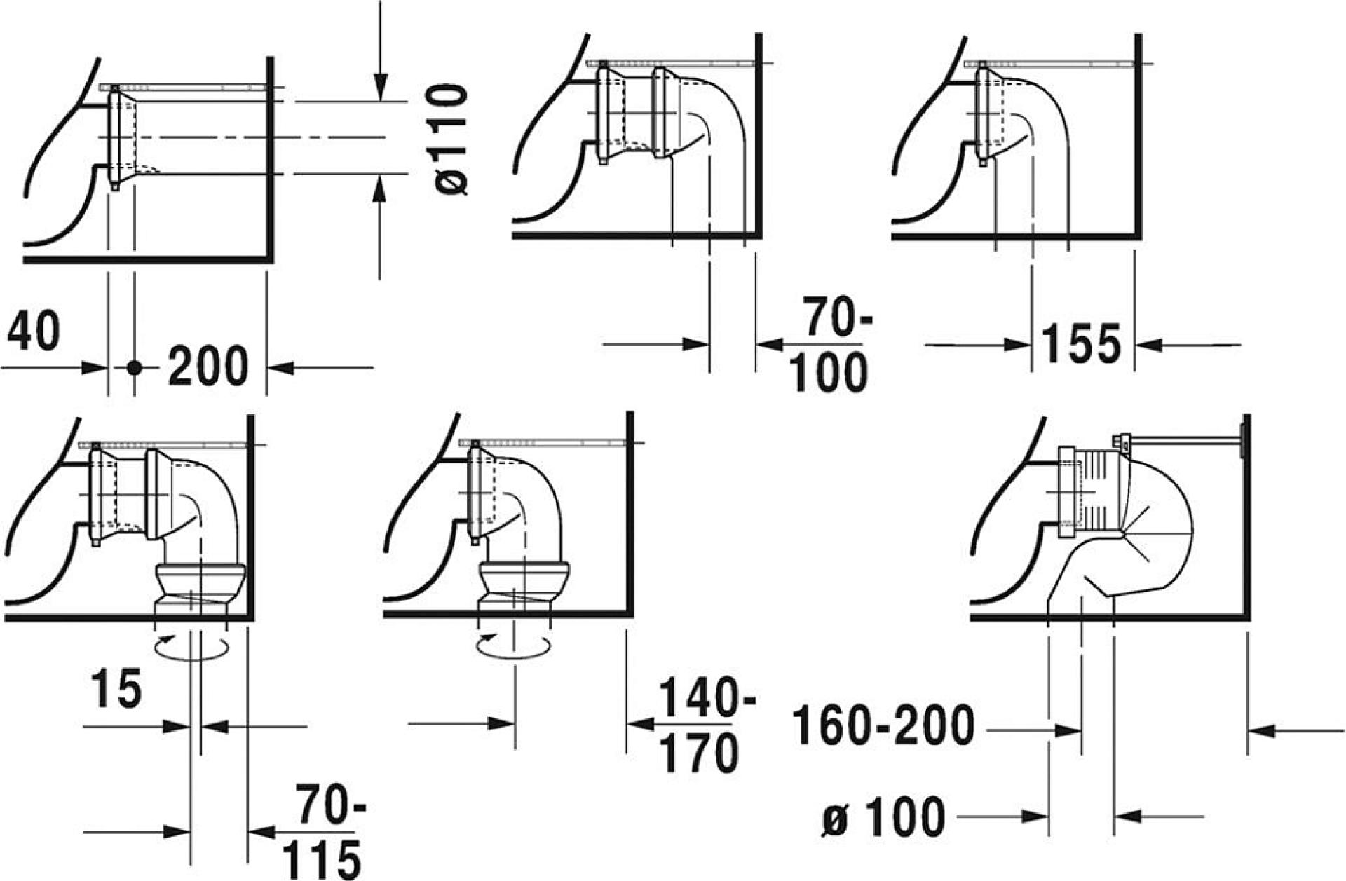 Напольный унитаз Duravit P3 Comforts Rimless 2167090000 с бачком 0937000005 - duravit shop