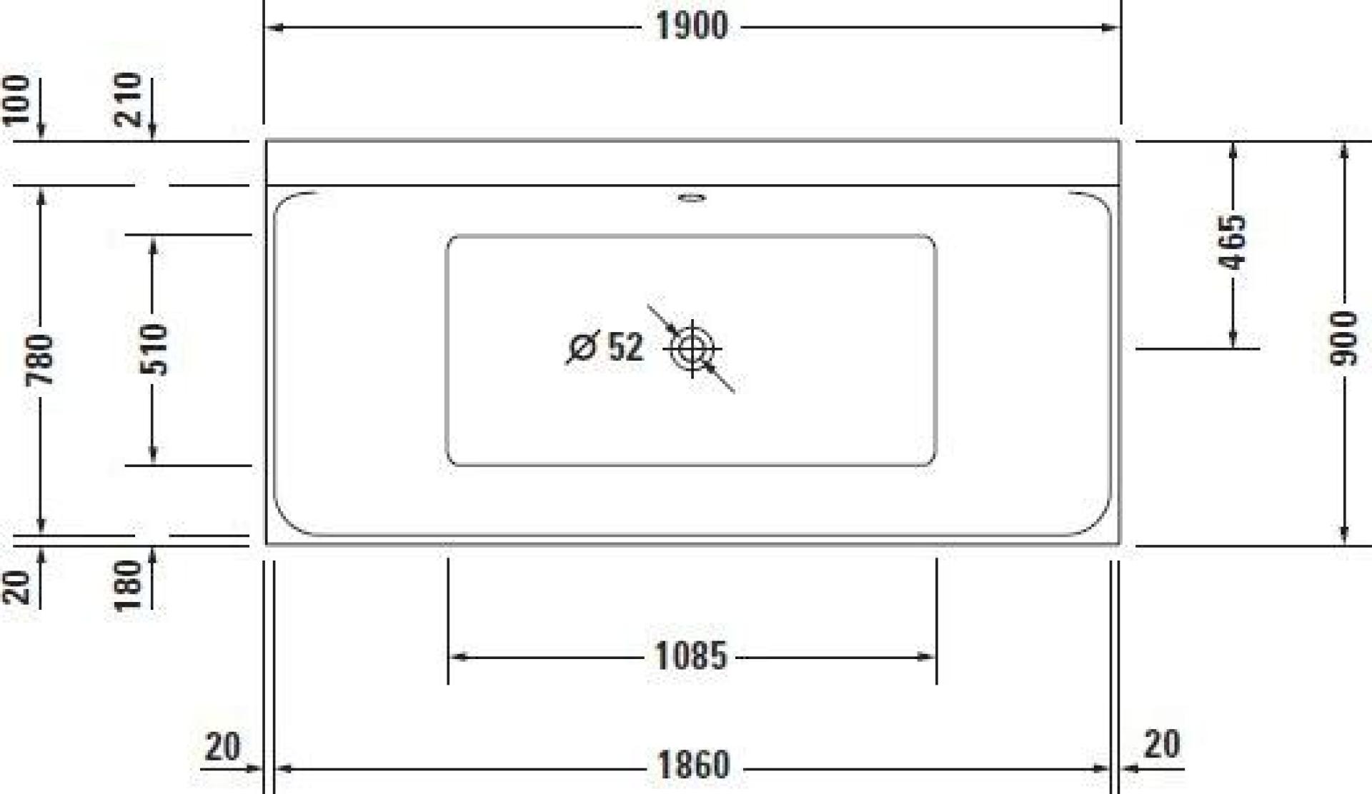 Акриловая ванна Duravit P3 Comforts 190х90 700378 - duravit shop