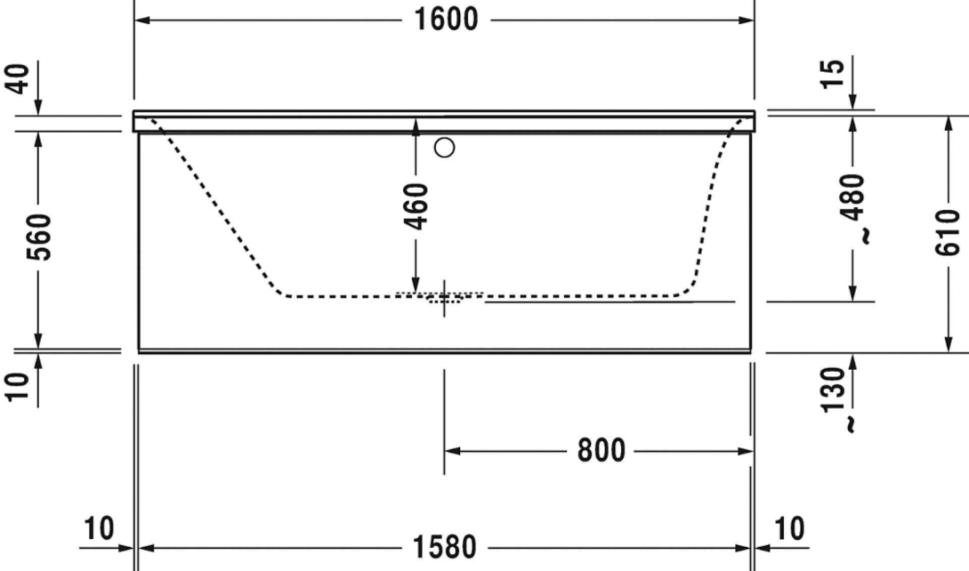 Ванна акриловая 160x70 Duravit P3 Comforts 700371 - duravit shop