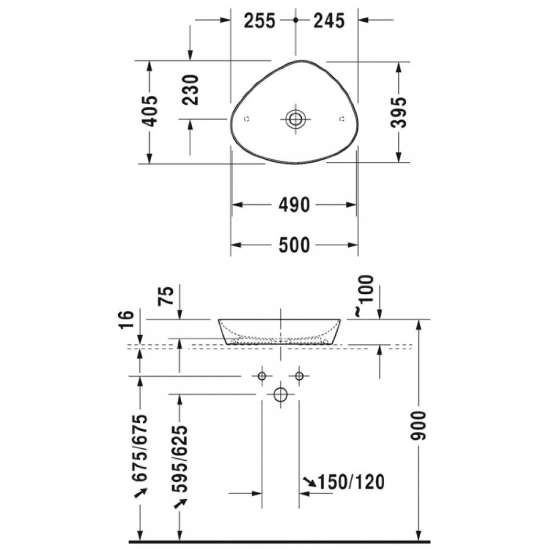 Раковина 50 см Duravit Cape Cod 2339500000 - duravit shop