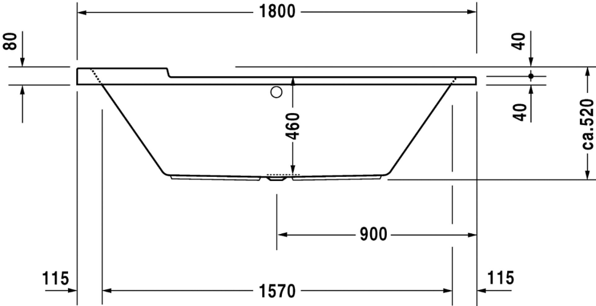 Ванна акриловая 180x80 Duravit Starck 700009 - duravit shop