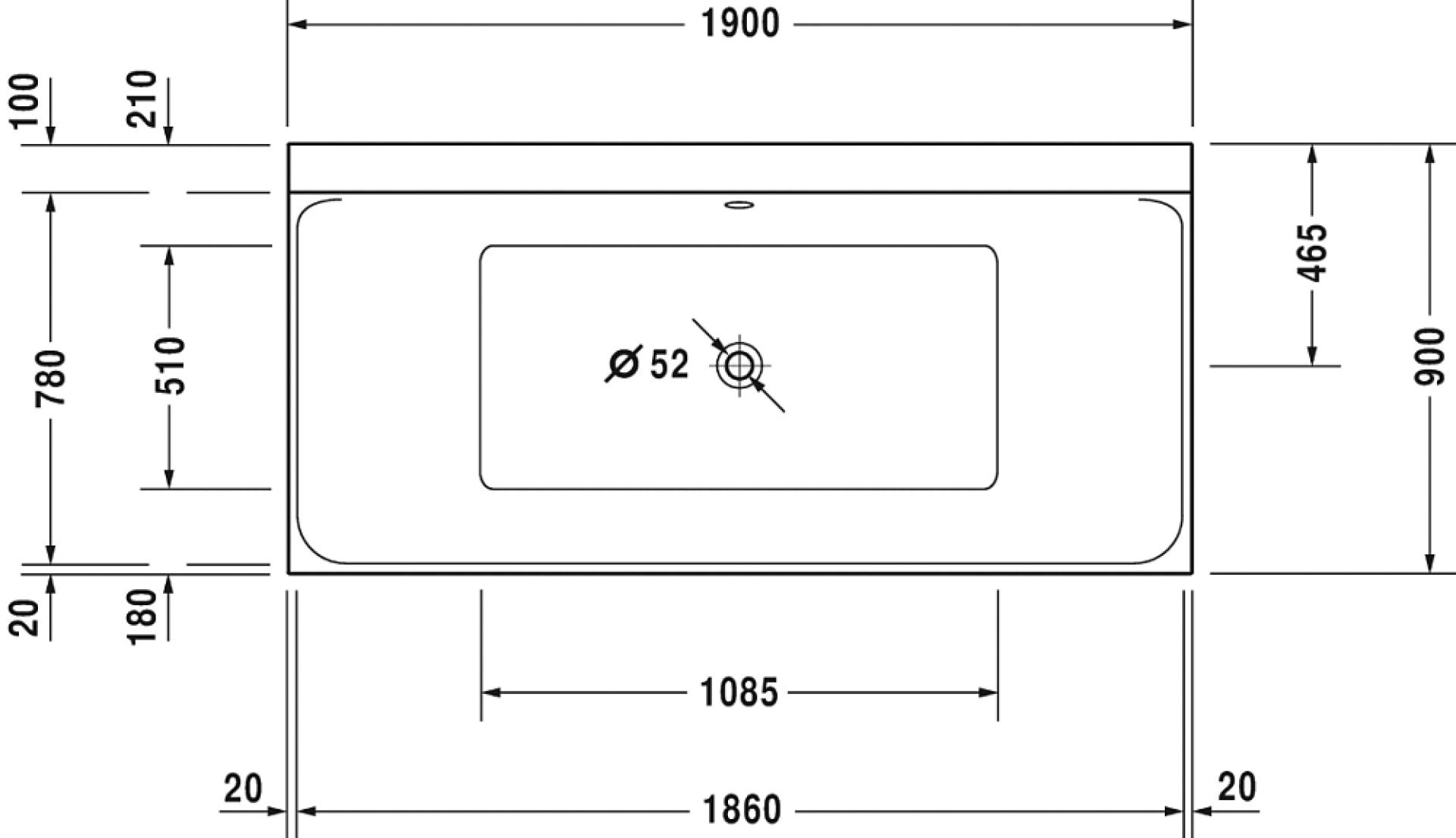 Ванна акриловая 190x90 Duravit P3 Comforts 700378 с ножками 790100 - duravit shop