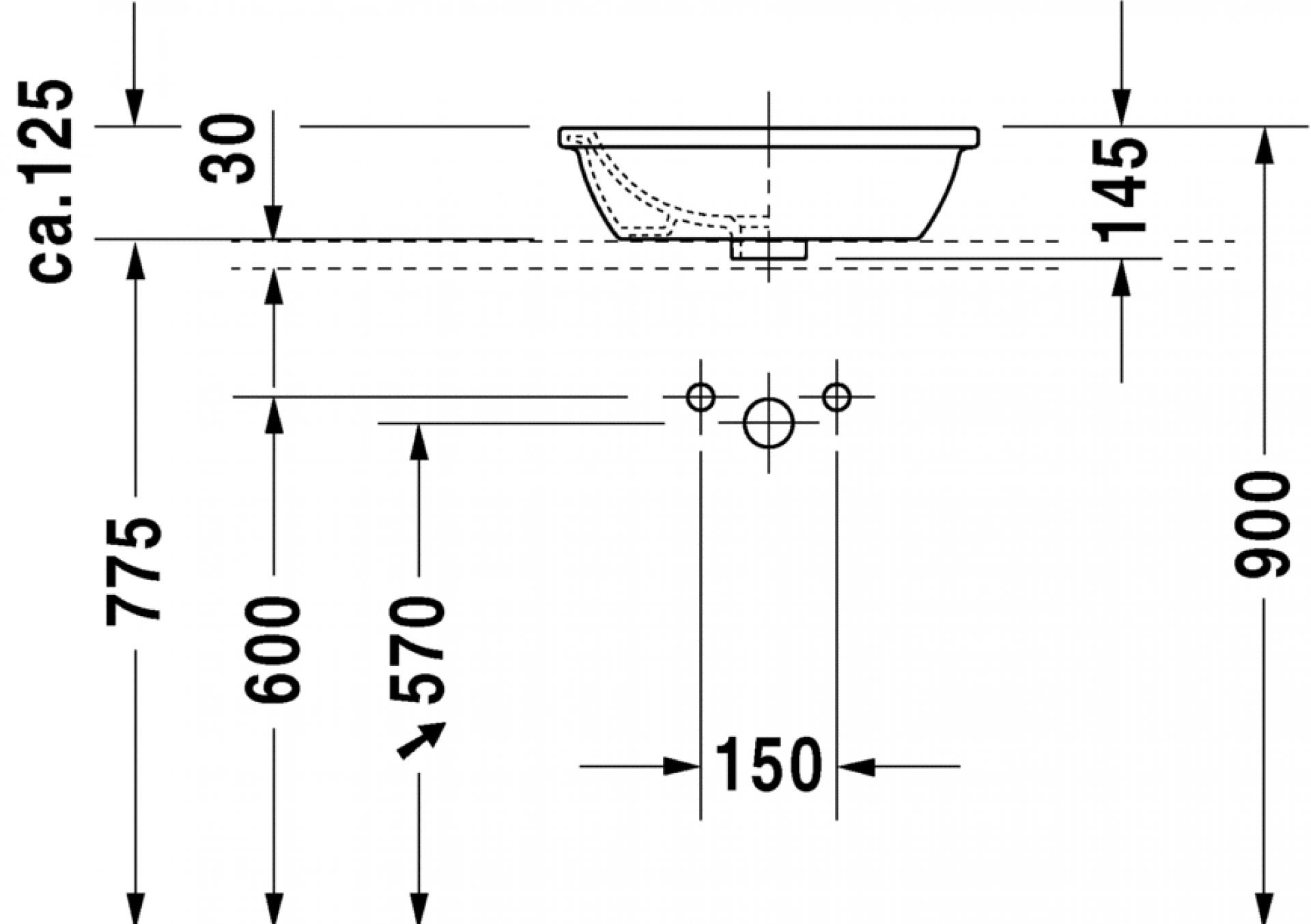 Раковина 47 см Duravit  Darling New 0497470000 - duravit shop