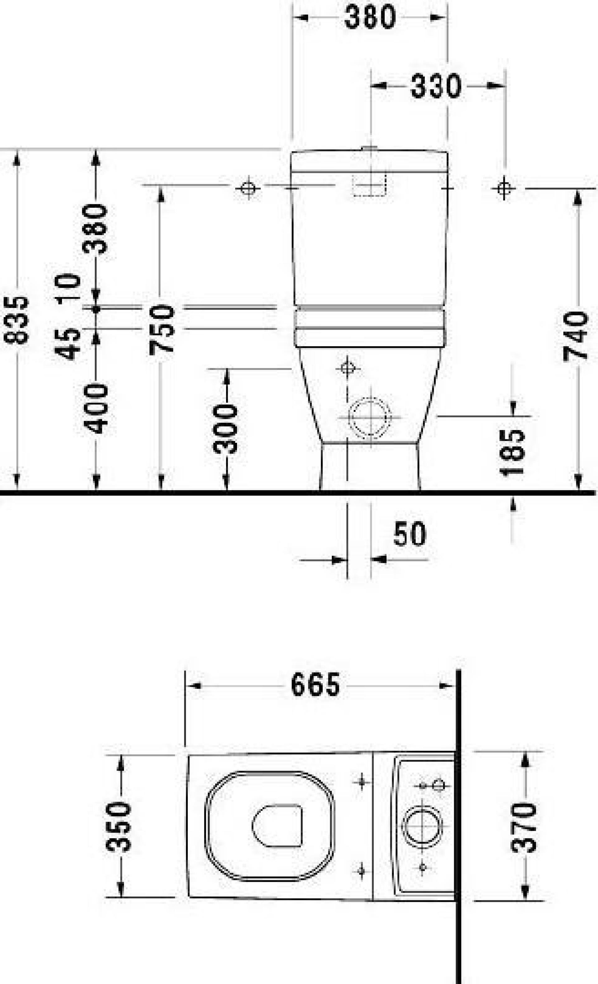 Бачок для унитаза Duravit 2 ND Floor 0876100005 нижнее подключение - duravit shop