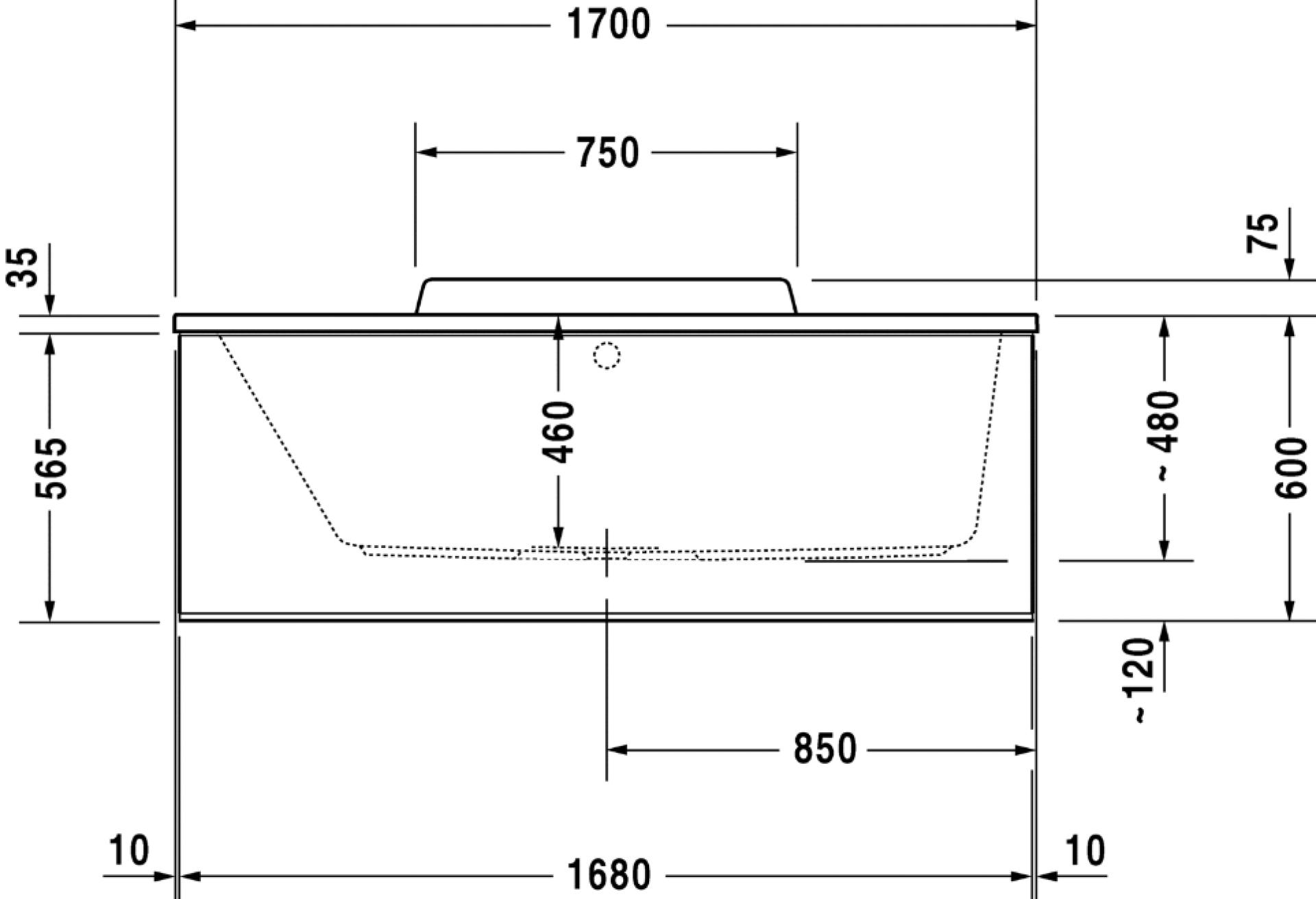 Ванна акриловая 170x75 Duravit Durastyle 700296 с ножками 790100 - duravit shop