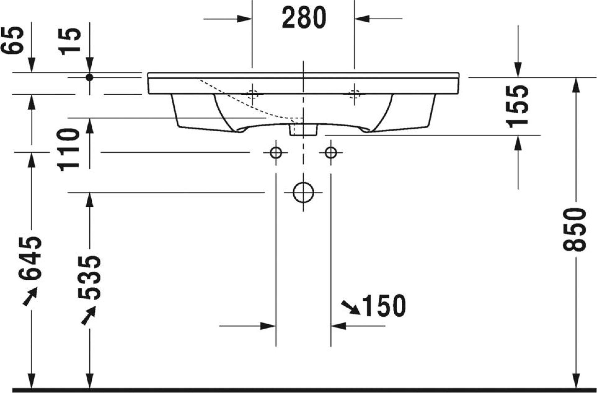 Раковина 85 см Duravit P3 Comforts 2332850000 - duravit shop