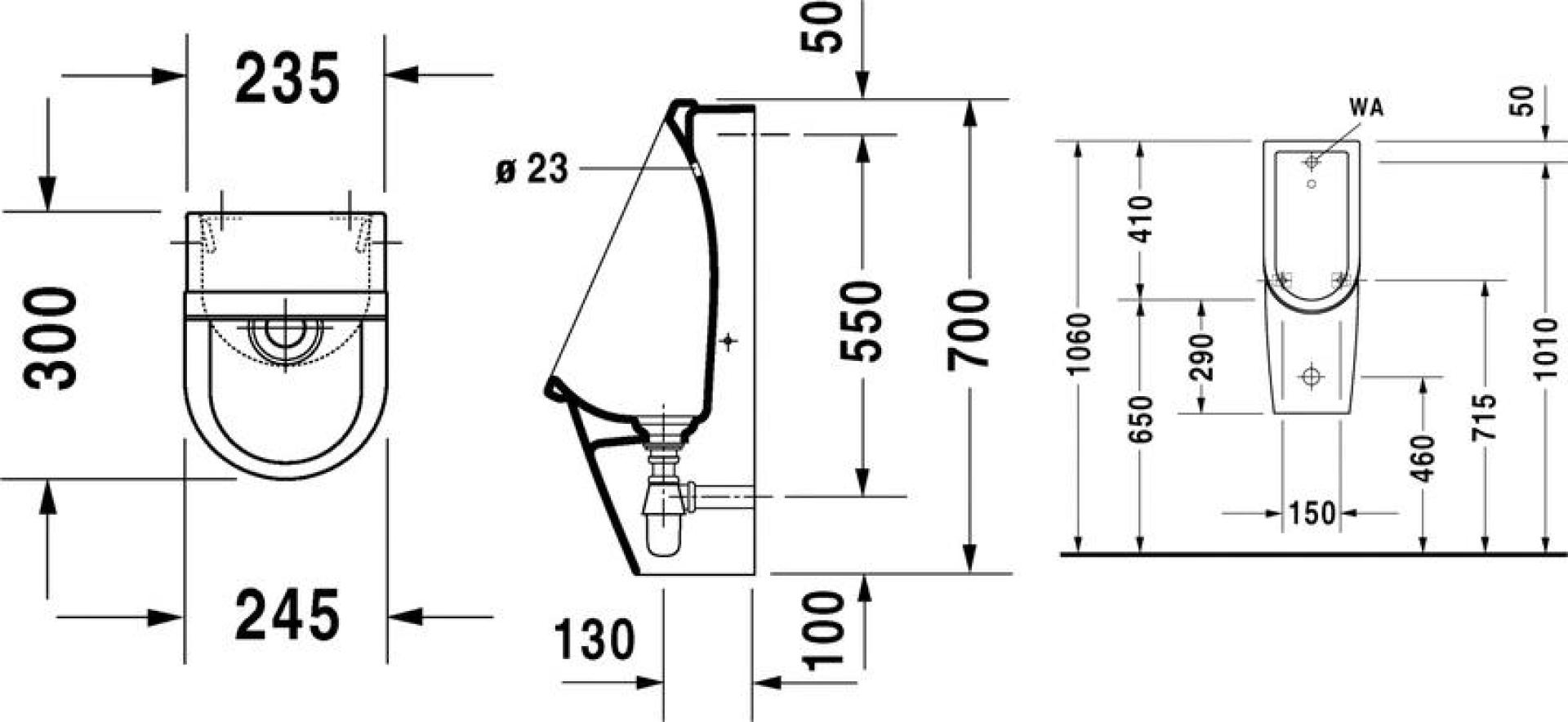 Писсуар Duravit Starck-3 0827250000 - duravit shop