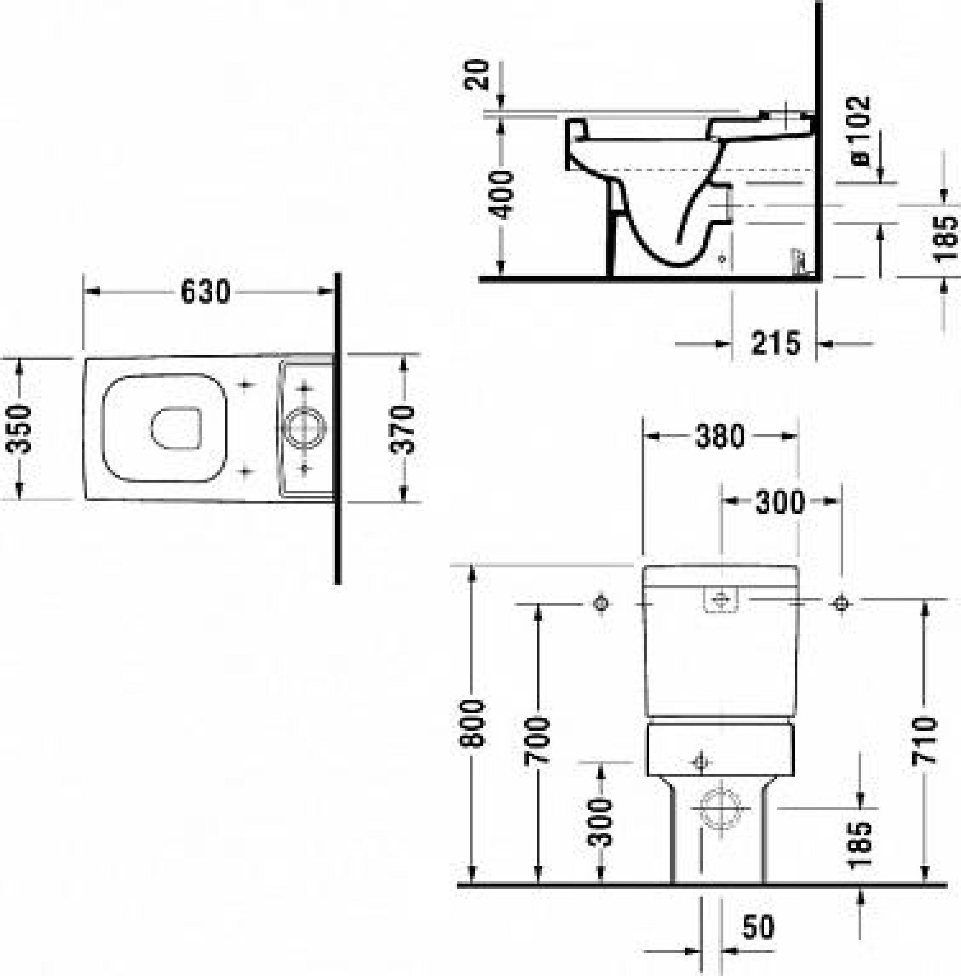 Напольный унитаз Duravit Vero 2116090000 с бачком 0909000005 подключение справа или слева - duravit shop