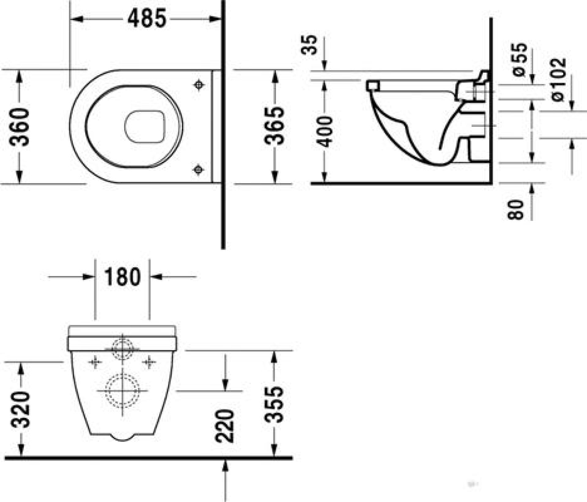 Подвесной унитаз Duravit 2202090000 - duravit shop