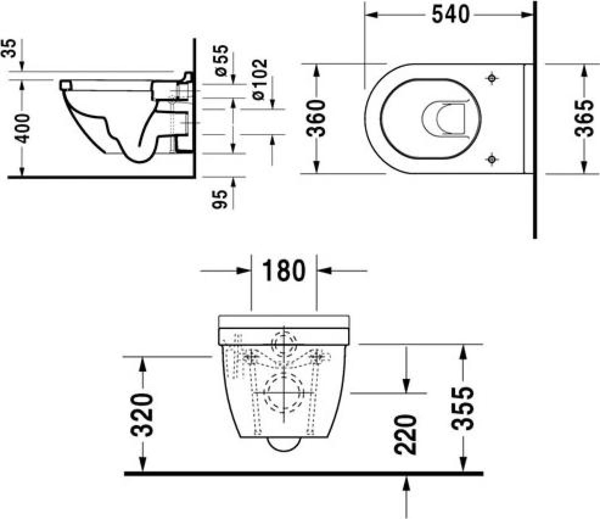 Унитаз подвесной Duravit Starck-3 42250900A1 с крышкой-сиденьем soft close - duravit shop