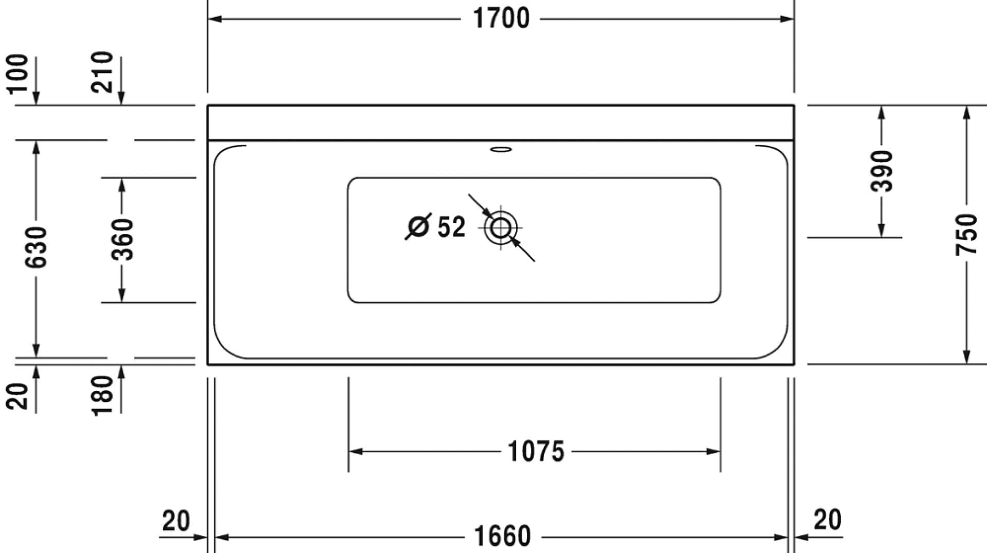 Ванна акриловая 170x75 Duravit P3 Comforts 700375 с ножками 790100 - duravit shop