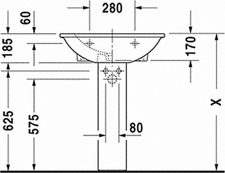 Пьедестал для раковины Duravit Darling New 0858240000 - duravit shop