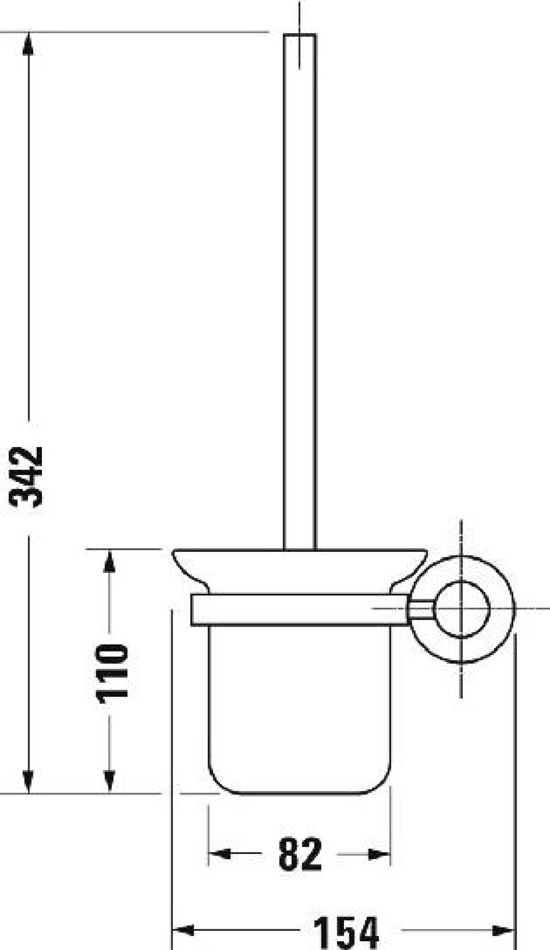 Ершик подвесной Duravit D-code 0099271000 - duravit shop