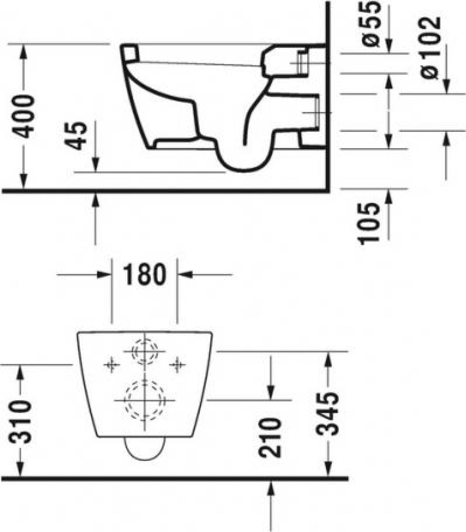 Унитаз подвесной Duravit ME by Starck 2528090000 - duravit shop