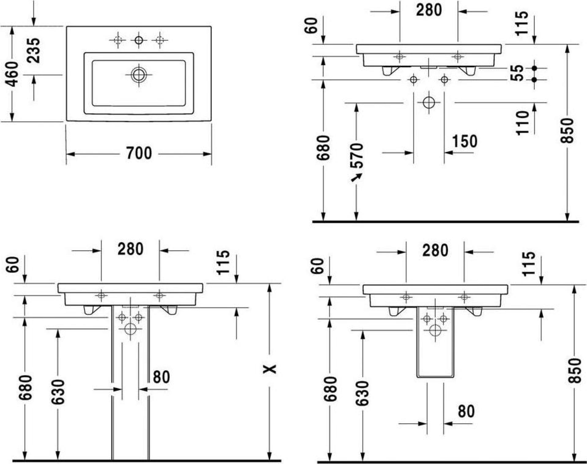 Пьедестал для раковины Duravit 2Nd Floor 0863180000 - duravit shop