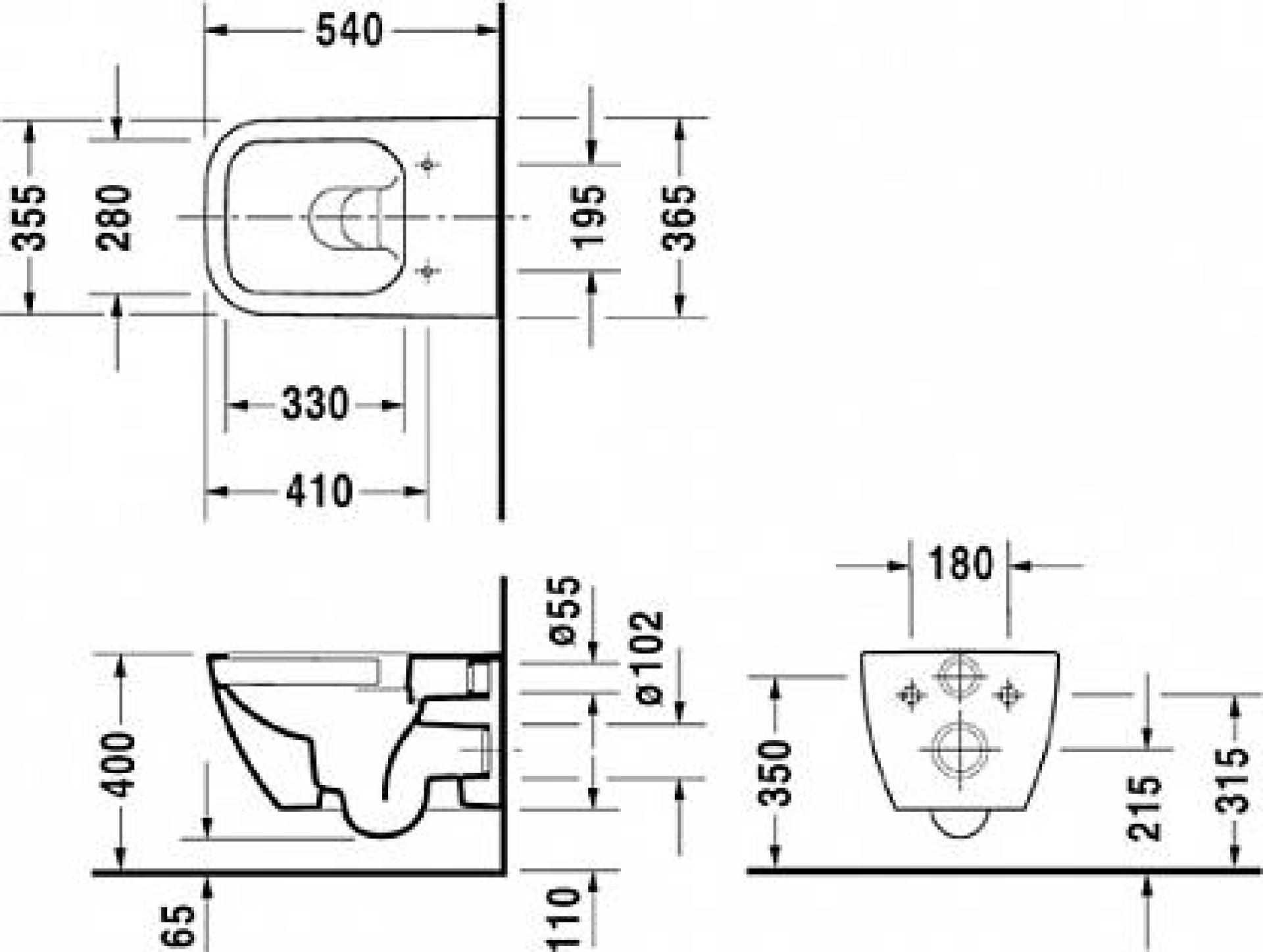 Унитаз подвесной Rimless Duravit Happy D.2 2222090000 безободковый - duravit shop