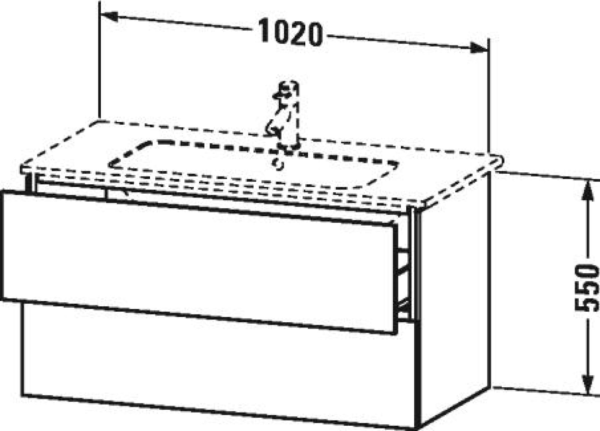 Тумба под раковину Duravit L-Cube LC62422222 102 два ящика, белая - duravit shop