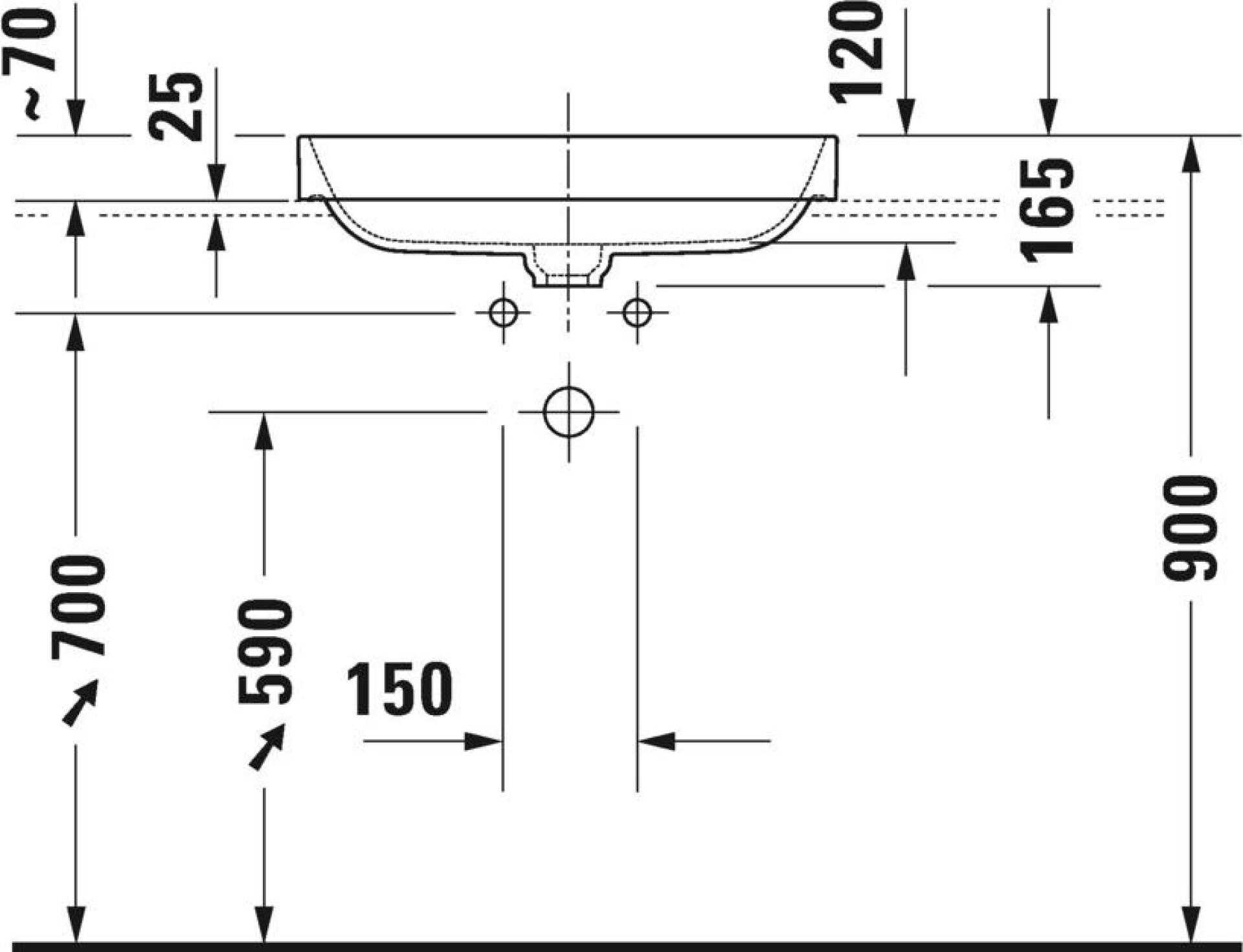 Раковина Duravit Happy D.2 Plus 60 2359600000, белый - duravit shop