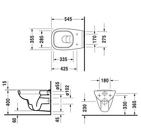 Инсталляция Viega с унитазом Duravit D-code 45351900A1, сиденье стандарт клавиша хром, комплект - duravit shop