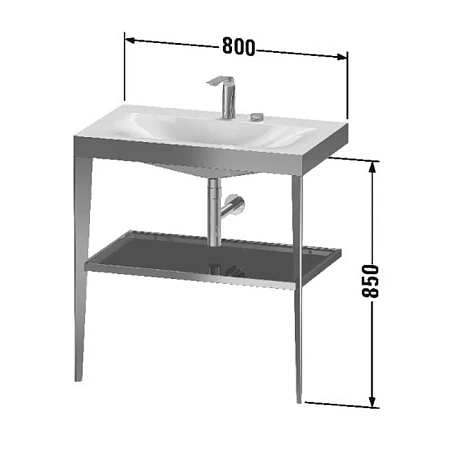 Раковина Duravit XViu XV4715NB140 белый, серый - duravit shop