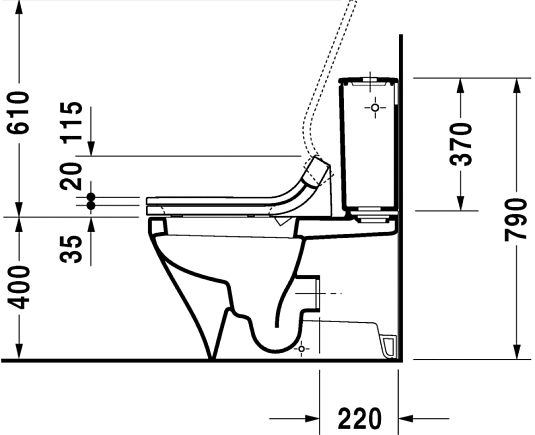 Напольный унитаз Duravit DuraStyle 2156590000 с бачком 0935100005 - duravit shop