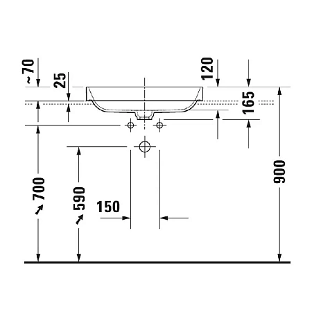 Раковина накладная Duravit Happy D.2 Plus 23596000001 белый - duravit shop