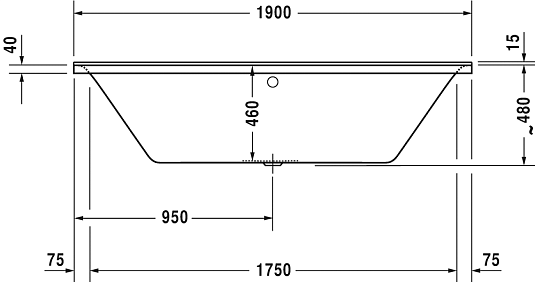 Ванна акриловая 190x90 Duravit P3 Comforts 700378 с ножками 790100 - duravit shop