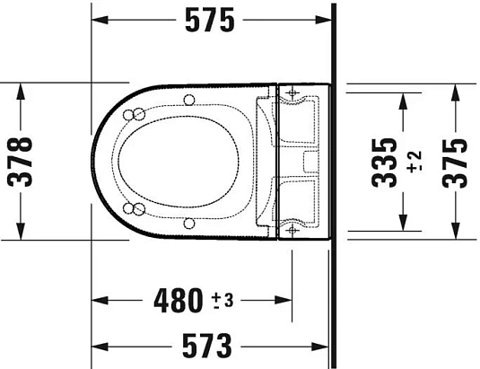 Подвесной унитаз Duravit Me by Starck Rimless 2510092000, безободковый с крышкой-биде SoftClose 612000012000320 - duravit shop