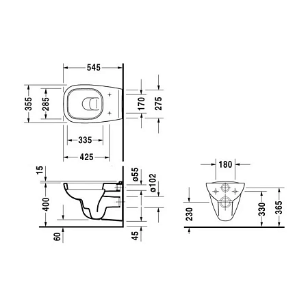 Инсталляция TECE c унитазом Duravit D-Code 45350900A1 (25350900002), подвесной с крышкой D-Code 0067390000, сиденье микролифт, комплект - duravit shop