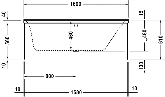 Акриловая ванна Duravit P3 Comforts 700372000000 белый - duravit shop