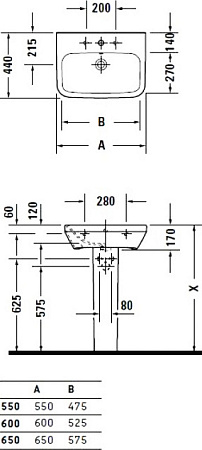 Раковина Duravit DuraStyle 2319550000 - duravit shop