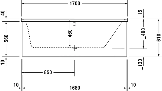 Акриловая ванна Duravit P3 Comforts 700374000000 белый - duravit shop