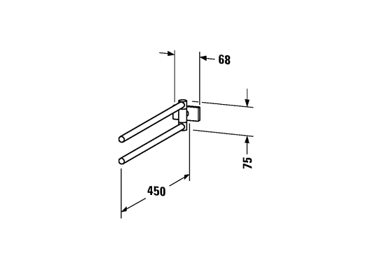 Полотенцедержатель Duravit Karree 0099581000 - duravit shop