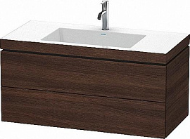 Тумба под раковину c умывальником 100 см Duravit L-Cube LC6928O5353, темный каштан