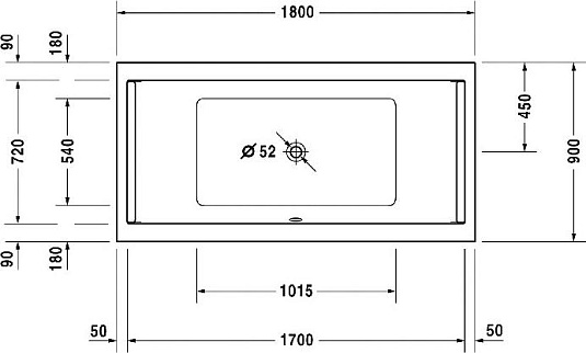 Акриловая ванна Duravit Starck 180x90 700339000000000, белый - duravit shop