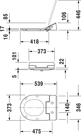 Унитаз подвесной Duravit ME by Starck  2528590000 - duravit shop