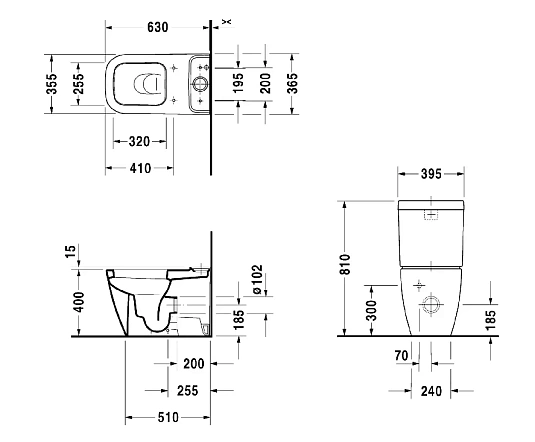 Напольный унитаз Duravit Happy D. 2 2134090000 - duravit shop