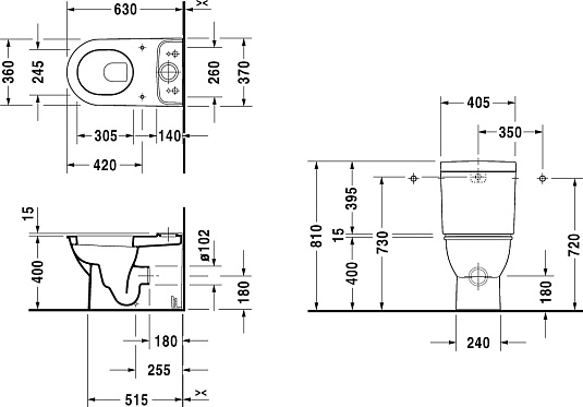 Чаша для унитаза-компакта Duravit Darling New 2138090000 - duravit shop