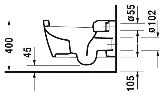 Подвесной унитаз Duravit Me by Starck, крышка микролифт, 2528090000/0020090000 - duravit shop