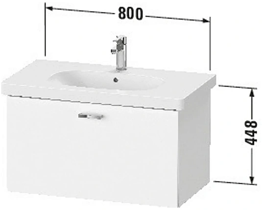 Тумба под раковину Duravit  XB607101818 белый, коричневый, черный - duravit shop