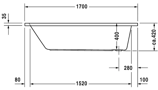 Акриловая ванна Duravit D-Code 700100000000000 белый - duravit shop