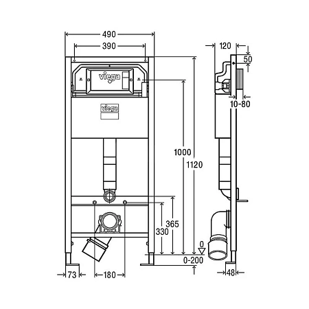 Инсталляция Viega с унитазом Duravit D-Code 45350900A1, сиденье микролифт, комплект - duravit shop