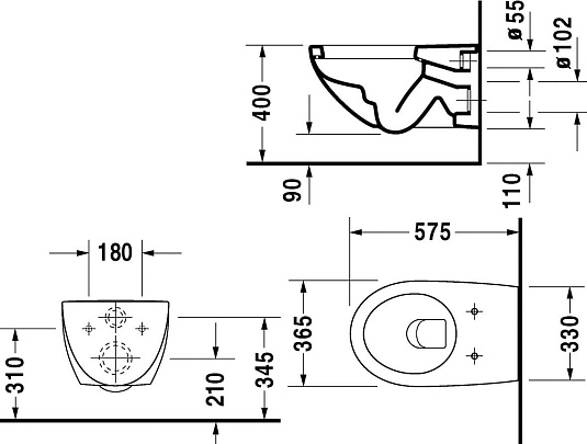 Комплект Система инсталляции для унитазов Grohe Rapid SL 38772001 3 в 1 с кнопкой смыва + Подвесной унитаз Duravit Architec 2546090064 + Крышка-сиденье Duravit Architec 0069690000 с микролифтом - duravit shop