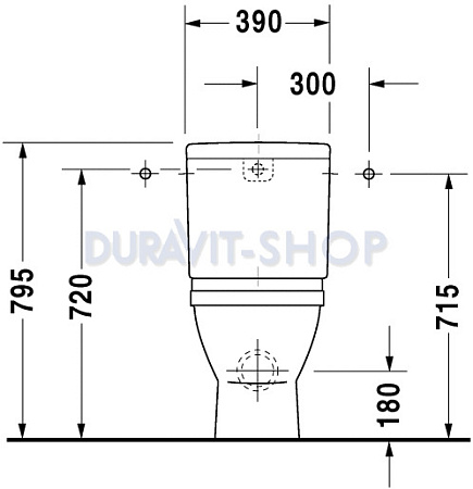 Чаша для унитаза-компакта Duravit Starck 3 0126090000 - duravit shop