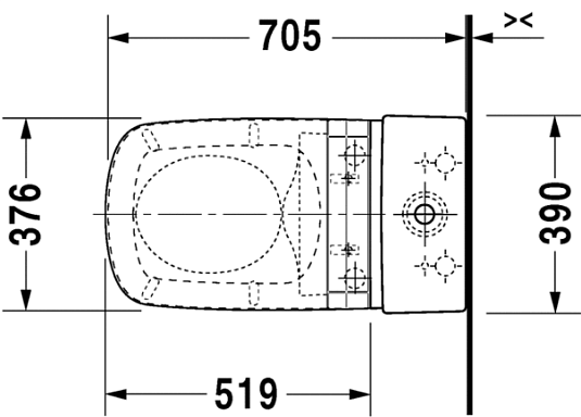 Напольный унитаз Duravit DuraStyle 2156590000 с бачком 0935100005 - duravit shop