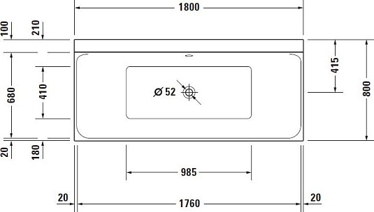 Акриловая ванна Duravit P3 Comforts 180х80 700377 700377000000000+790100000000000 - duravit shop