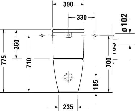 Унитаз напольный Duravit D-Neo, белый, 2002090000 - duravit shop