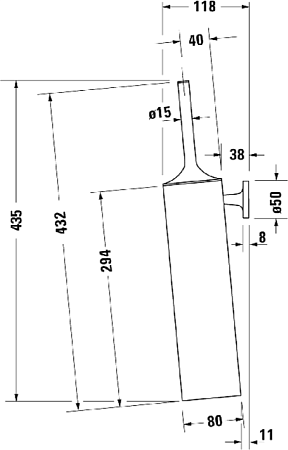 Ершик Duravit Starck T 0099461000 настенный хром - duravit shop