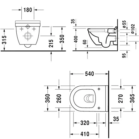 Инсталляция Ideal Standard узкая с унитазом Duravit Starсk 3 45270900A1, сиденье микролифт, комплект - duravit shop